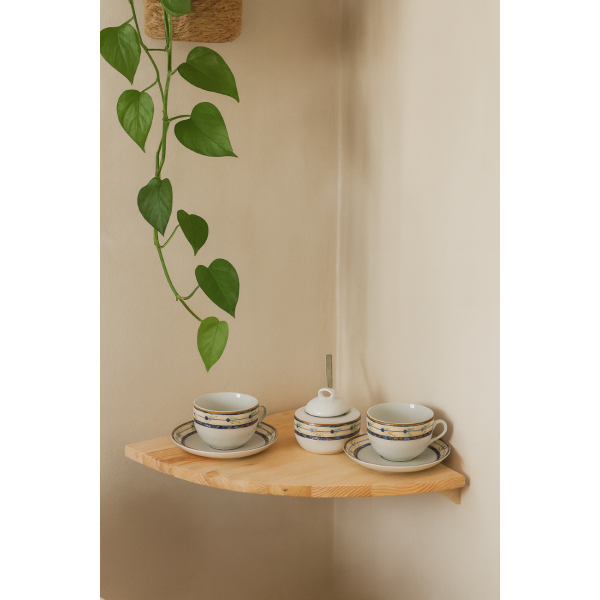 Półka drewniana narożna 40x40 cm