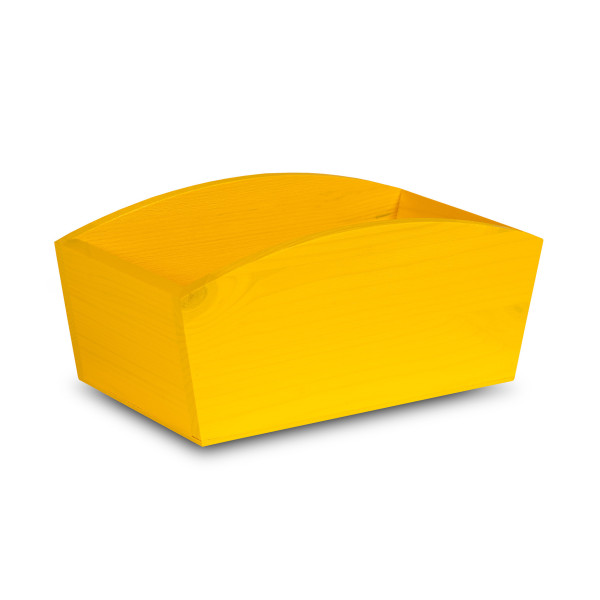 Doniczka drewniana 24x13x10,5cm Signal yellow