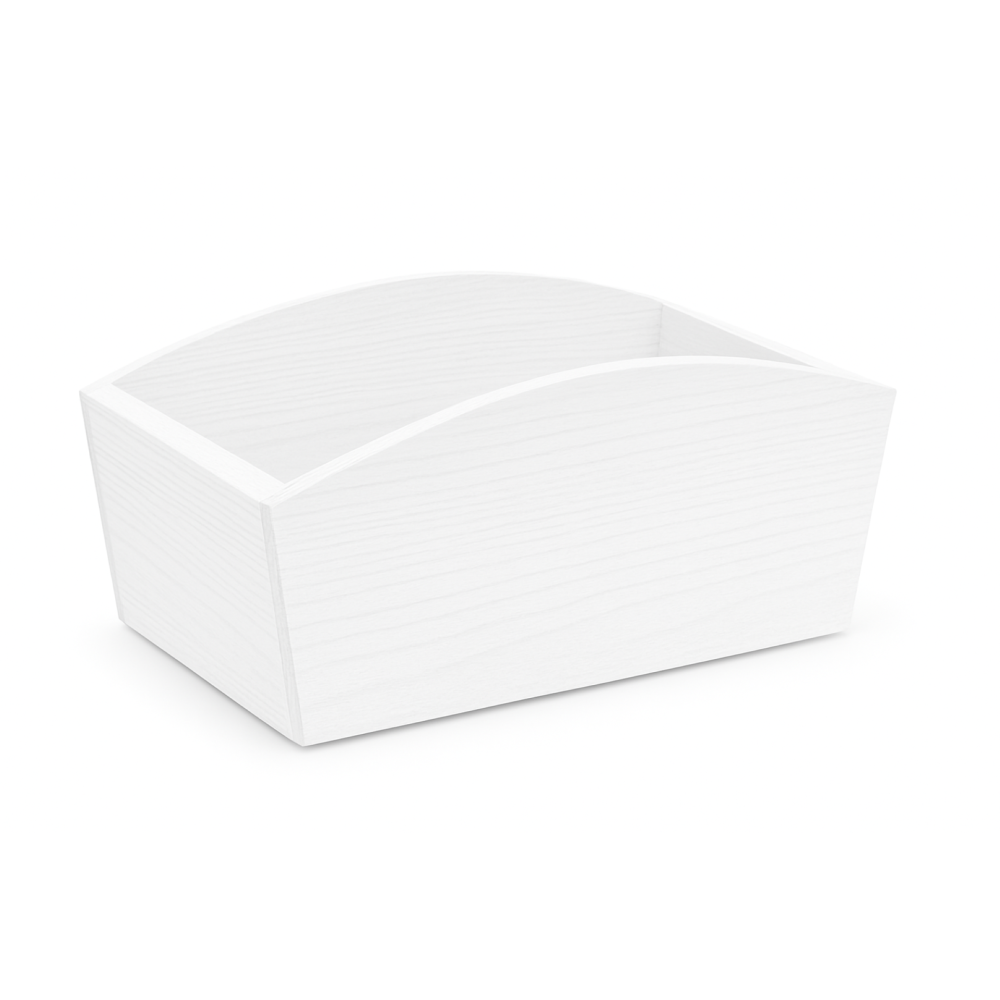 Doniczka drewniana 24x13x10,5 cm Signal white