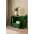 Skrzynka drewniana mała 31x23x15 cm Zielona