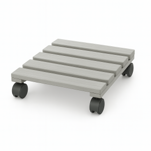 Podstawek drewniany kwadratowy 30x30x8 cm Szary