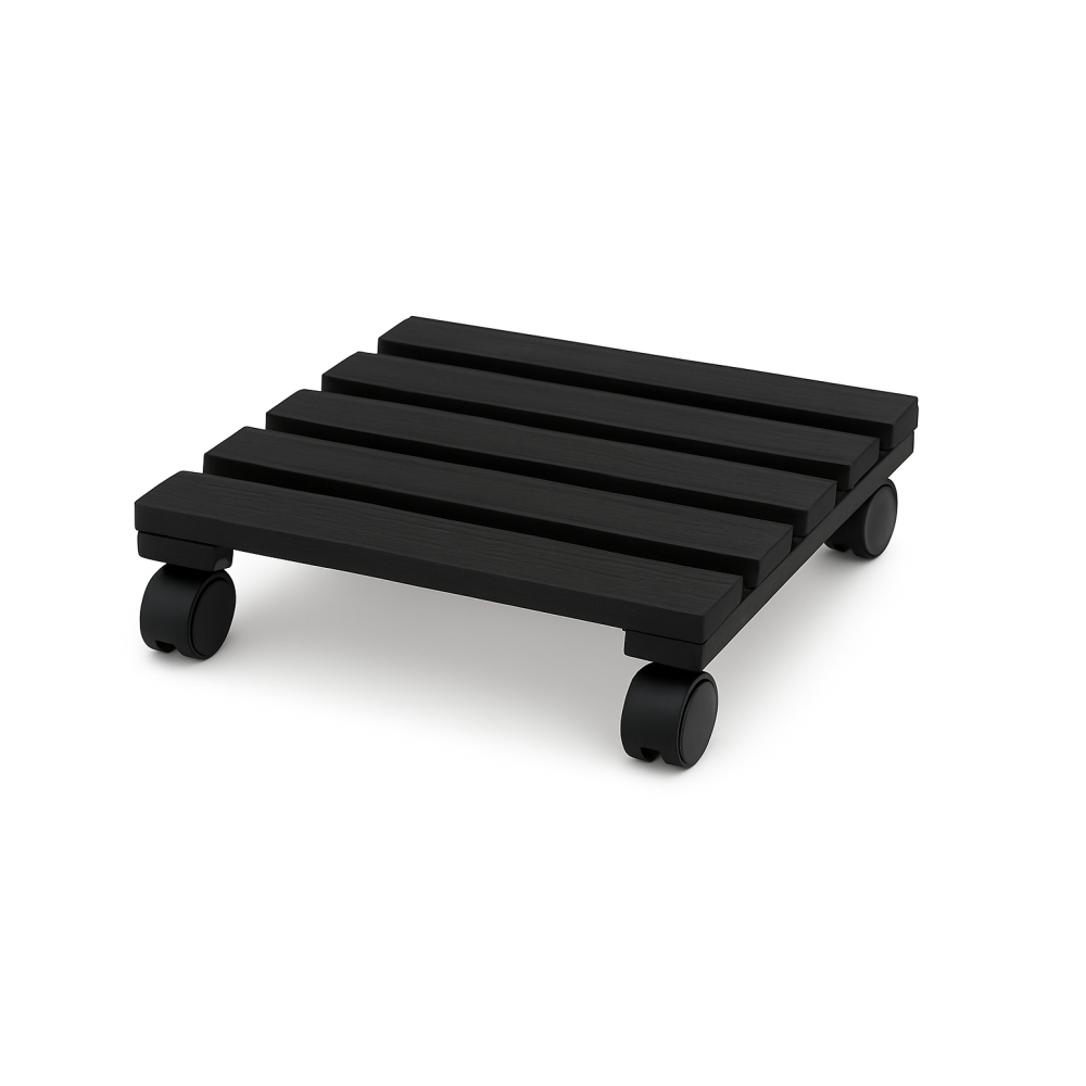 Podstawek drewniany kwadratowy 30x30x8 cm Jet black