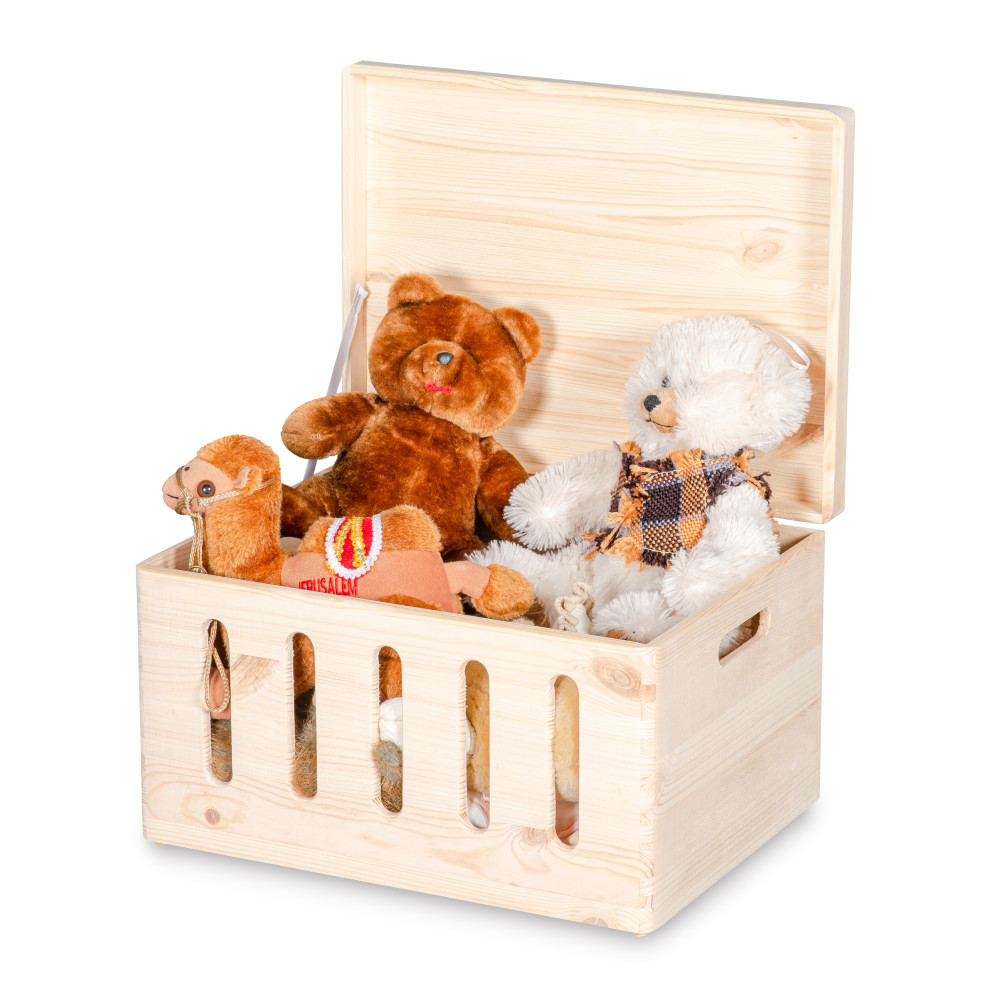 Skrzynka drewniana z deklem 40x30x23 /315200TK Frez wybranie, na kółkach