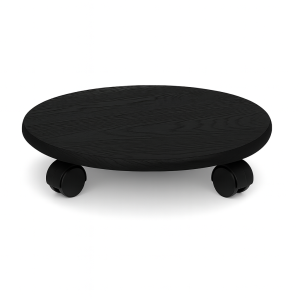 Podstawek drewniany okrągły 35 cm Czarny