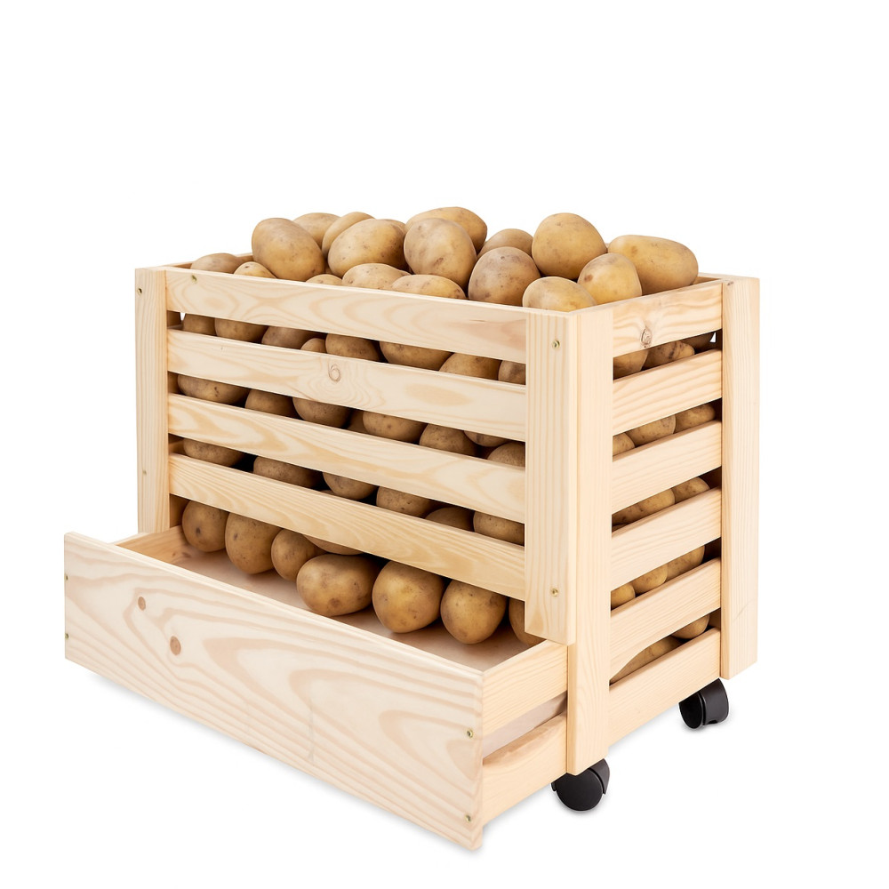Skrzynka drewniana na ziemniaki 61x42x43 cm