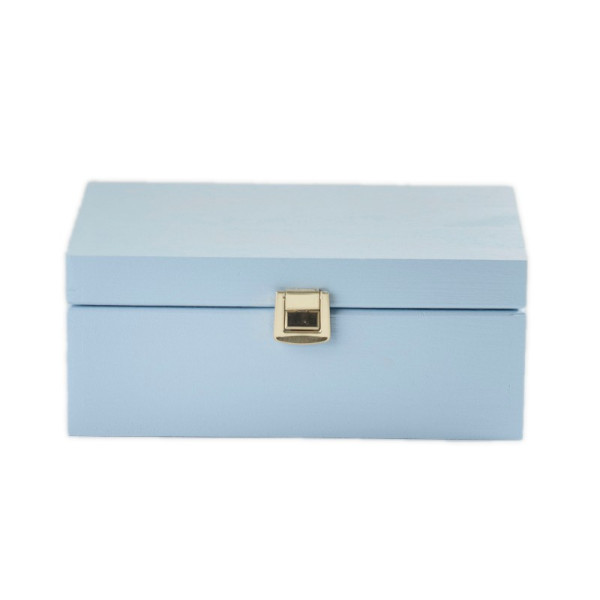 Herbaciarka drewniana 21x16x8,5 cm Pastel Blue