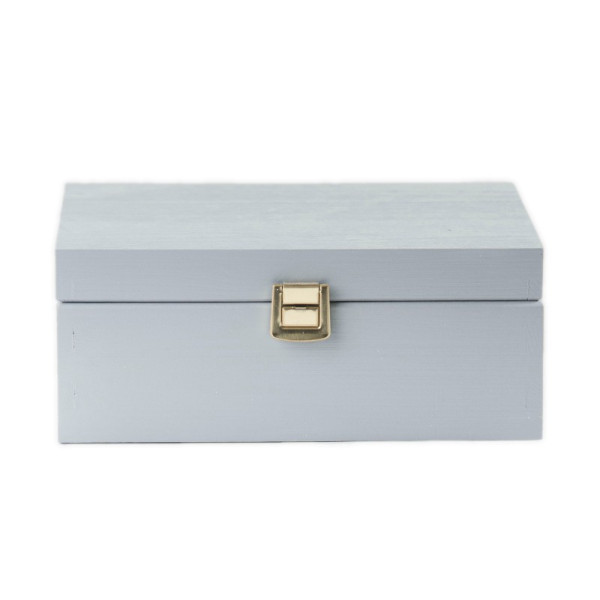 Herbaciarka drewniana 21x16x8,5 cm Silver grey Herbaciarka drewniana 21x16x8,5 cm Silver grey