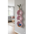 Półki drewniane plaster miodu "heksagon" Różowa