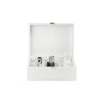 Herbaciarka drewniana 21x16x8,5 cm  Signal white