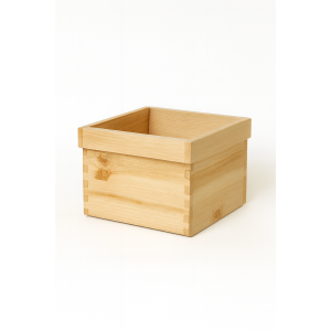 Doniczka kwadrat drewniana Natural wood 26x26x18 cm