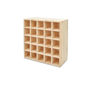 Regał drewniany na wino kratka