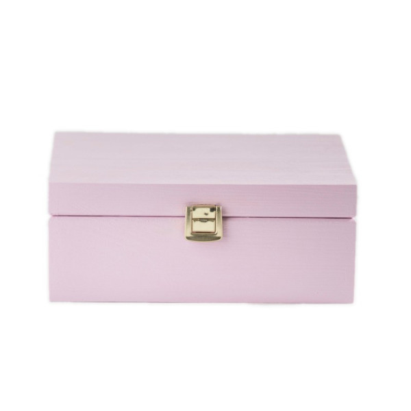 Herbaciarka drewniana 21x16x8,5 cm Light pink