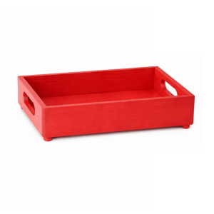 Skrzynka drewniana 30x20x7 cm Pure red