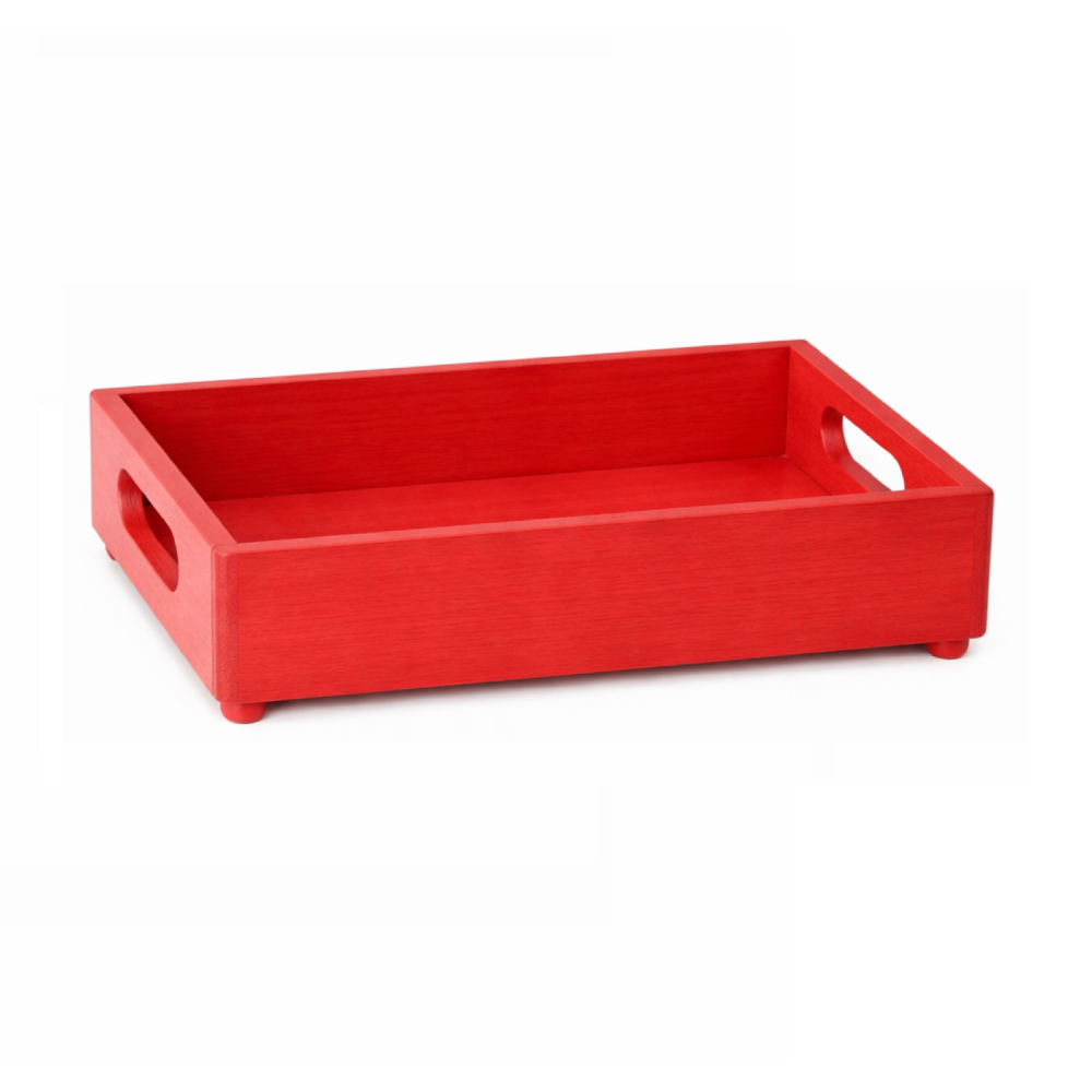 Skrzynka drewniana 30x20x7 cm Pure red