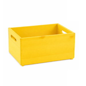 Skrzynka drewniana 30x20x13,5cm Signal yellow