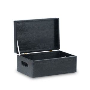 Drewniana skrzynka dekoracyjna 30x20x13,5 czarna