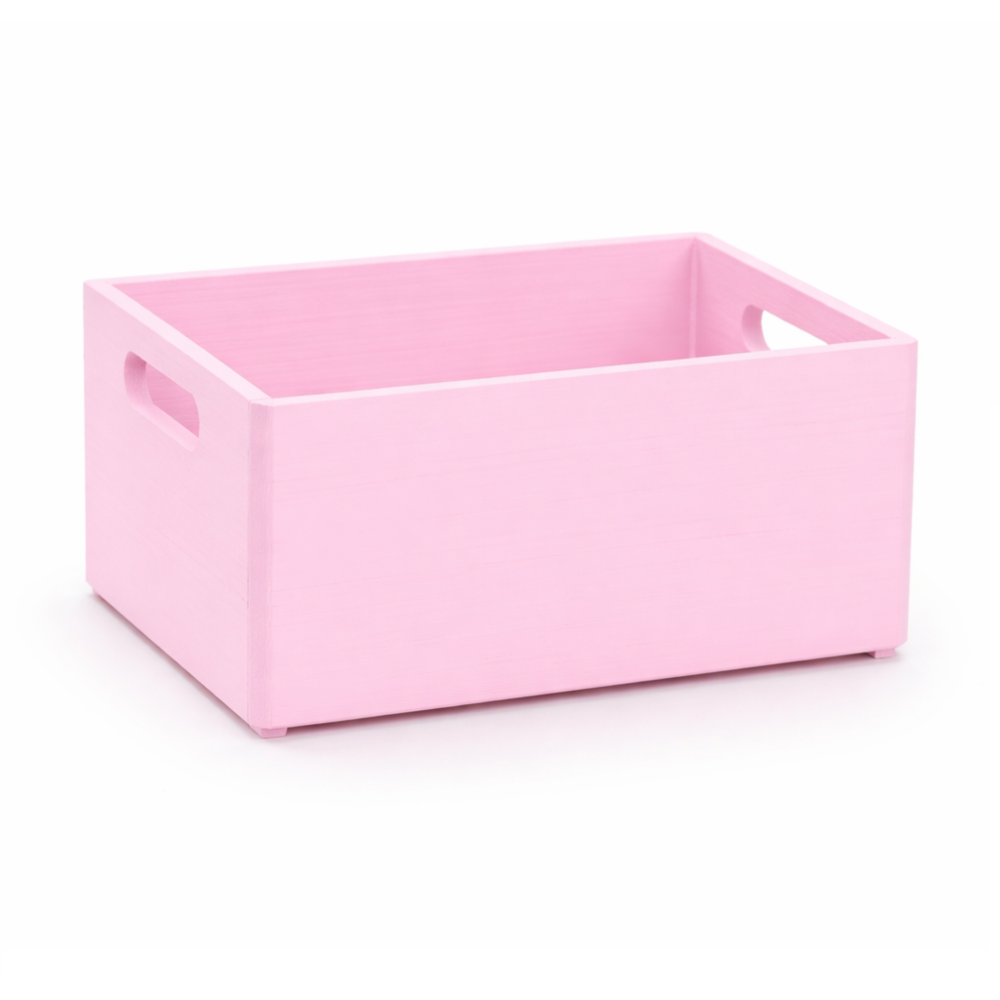 Skrzynka drewniana 30x20x13,5cm Light pink