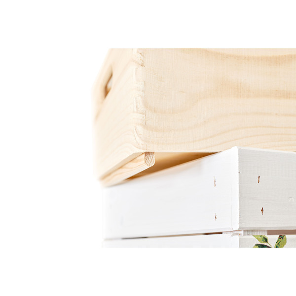 Skrzynka drewniana 30×20×13,5 cm z uchwytami - biała