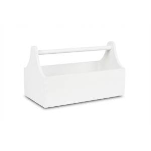 Narzędziownik-nosidełko drewniany 34x18x20,5 cm Signal white