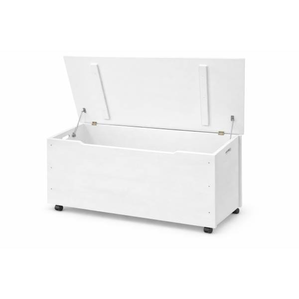 Drewniana skrzynia na zabawki / pojemnik do przechowywania z kółkami – 90x48x51 cm