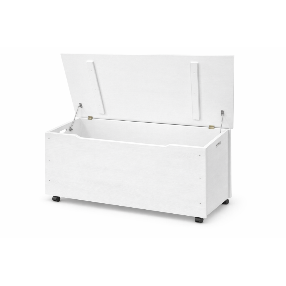 Drewniana skrzynia na zabawki / pojemnik do przechowywania z kółkami – 90x48x51 cm