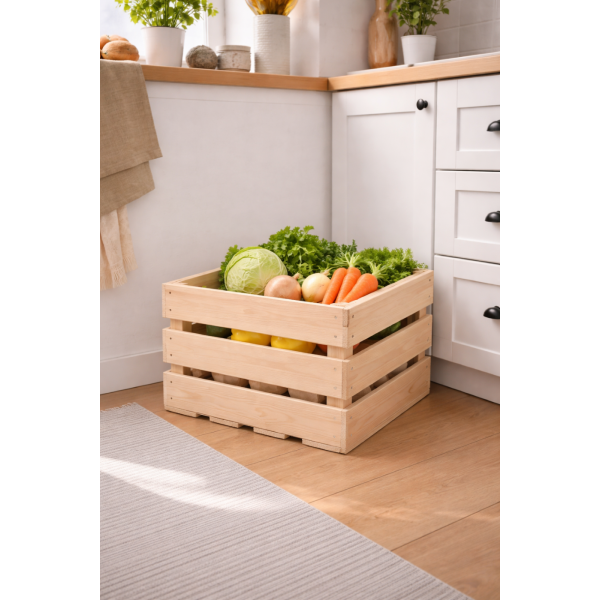 Skrzynka drewniana listewkowa 40x40x29,5 cm