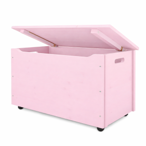 Drewniana skrzynia na zabawki / pojemnik do przechowywania z kółkami – 90x48x51 cm