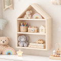 Drewniana półka domek ścienna do pokoju dziecka, salonu, DIY