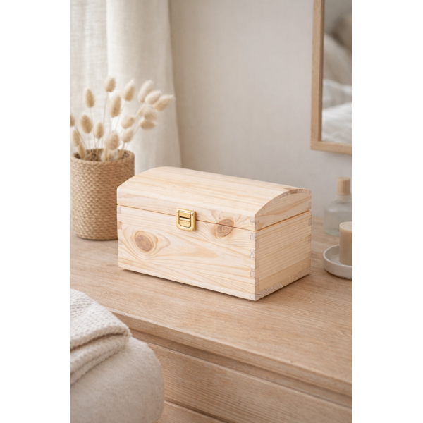 Kuferek drewniany 29x19x14,5 cm