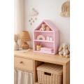 Półka domek drewniany I 32x12x44 /504105 Light pink