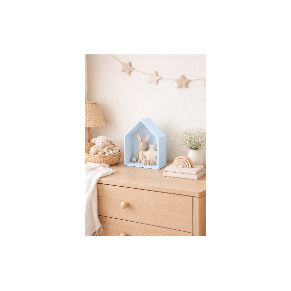 Półka domek drewniany III 27x12x33 /504305 Pastel blue