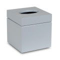 Chustecznik drewniany 13x13x14 cm Silver grey