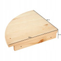 Zestaw trzech półek drewnianych narożnych 22cm, 30cm, 40cm