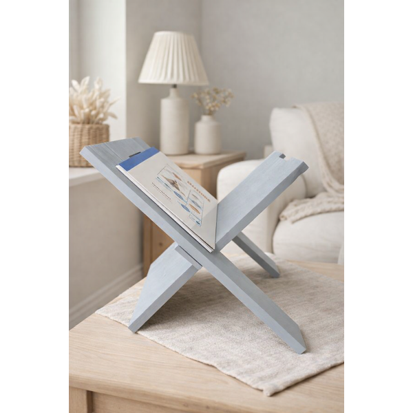 Gazetownik drewniany 34x32x35 cm Szary