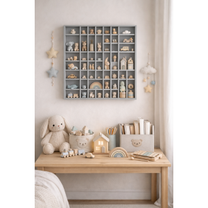 Półka drewniana 52x4x46 szara