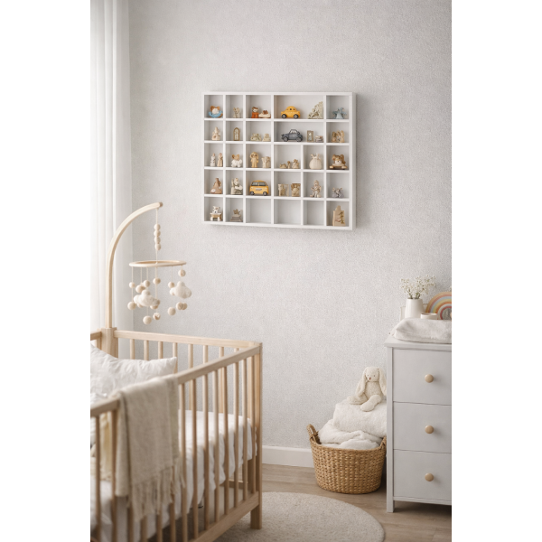 Półka drewniana 45x4x40 cm Biała