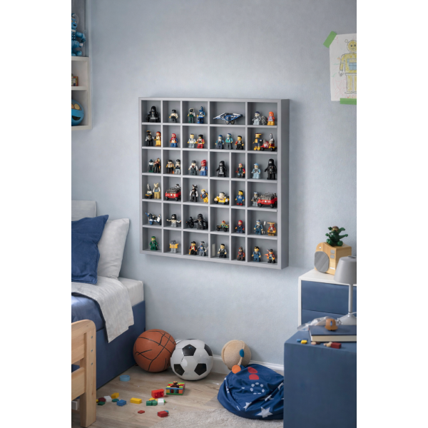 Półka drewniana 45x4x40 cm szara