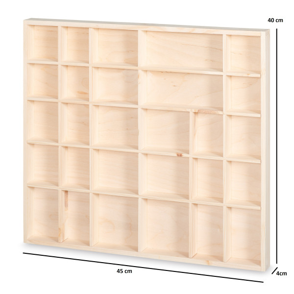 Półka drewniana 45x4x40 cm Czarna