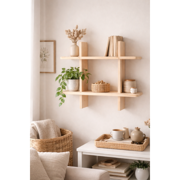 Regał drewniany kratka mały 60x60x22 /576700