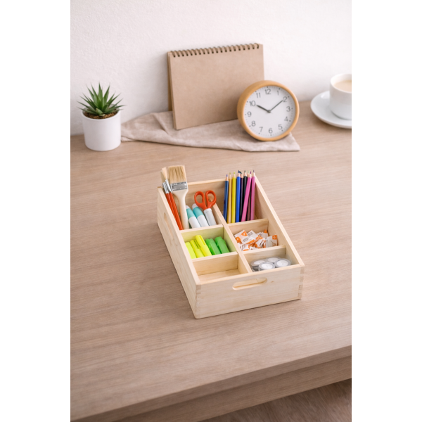 Separator drewniany 37x27x6,5 cm – organizer do skrzynki i przechowywania