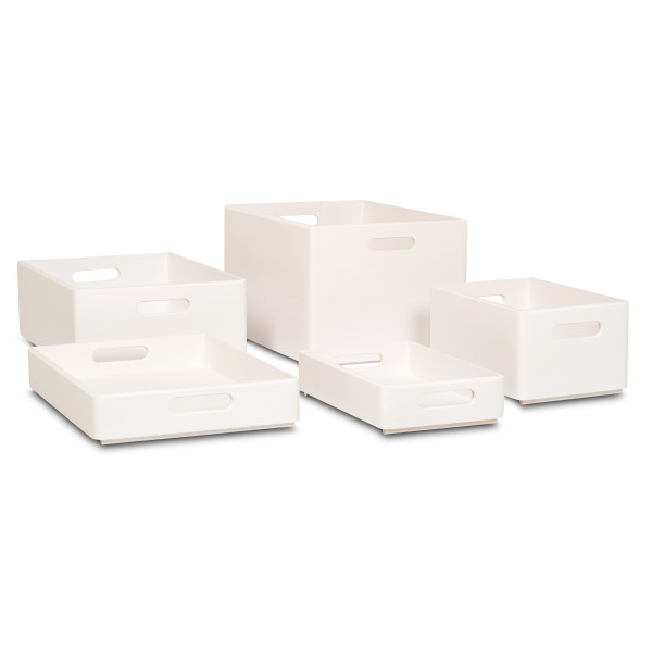 Skrzynka drewniana 30x20x7 cm Signal white