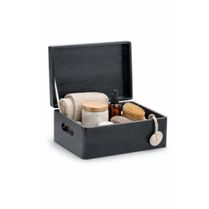 Drewniana skrzynka dekoracyjna 30x20x13,5 czarna