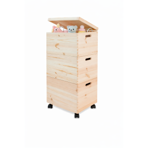Trio Standard drewniane 39x30x74 cm – stojak z trzema skrzynkami