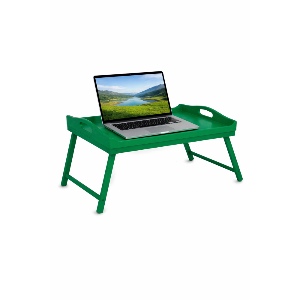 Taca z nogami drewniana 51x32x24 cm Zielona