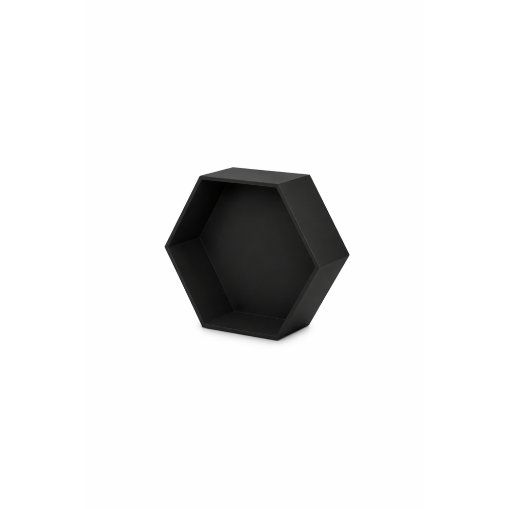 Półka plaster miodu "heksagon"  31x27x13 Jet black