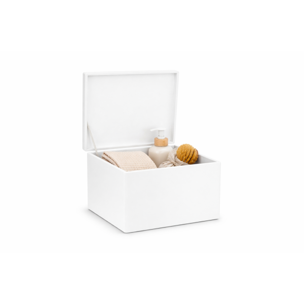 Skrzynka drewniana z deklem 40x30x23 /315201A Signal white, bez uchwytów