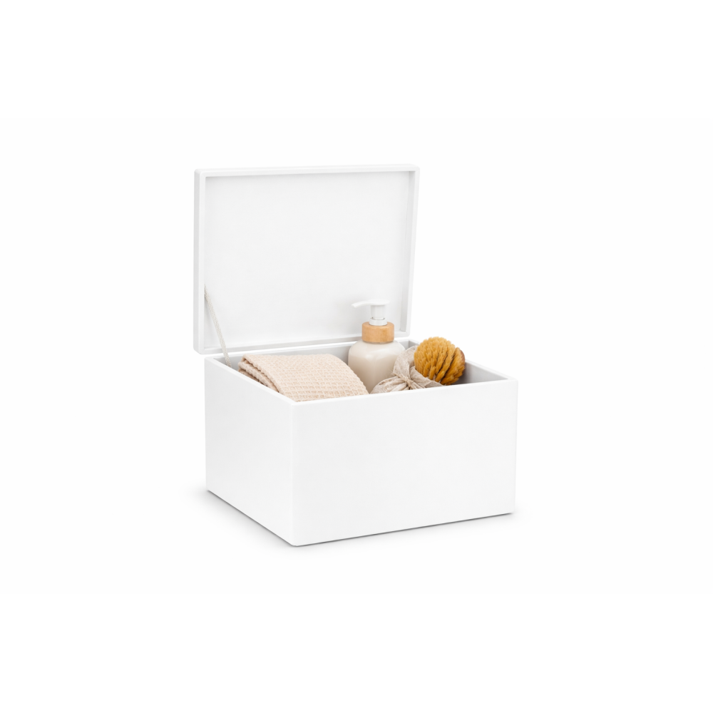 Biała skrzynka dekoracyjna 40x30x23 cm bez uchwytów – do przechowywania