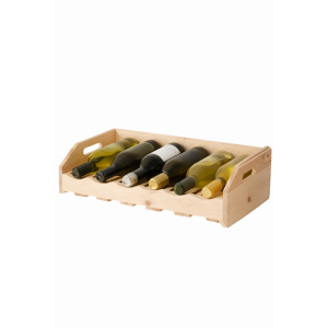 Regał drewniany na wino 60x30x15 cm  – stojak na butelki