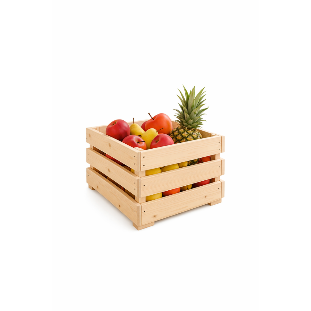 Skrzynka drewniana listewkowa 30x30x25  cm