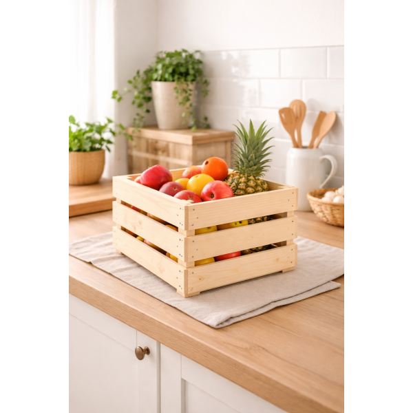 Skrzynka drewniana listewkowa 30x30x25  cm